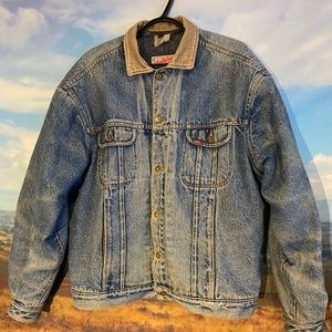 Vintage “Storm Ryder” Lee denim lined jacket